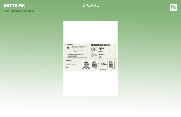 Модерен стил МАЛЕЗИЈА Шаблон за сертификат за привремена идентификација